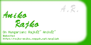 aniko rajko business card